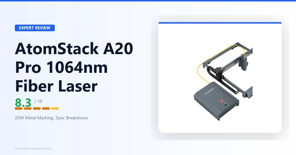 AtomStack A20 Pro 1064nm Fiber Laser Review: 20W Metal Marker