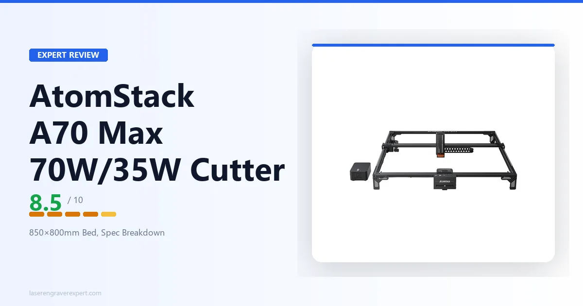 AtomStack A70 Max Review: Is This 70W Large-Format Laser Cutter Worth It?