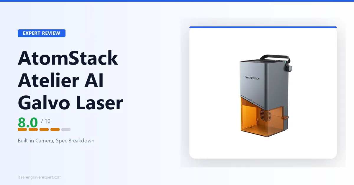 AtomStack Atelier AI Review: A 12W Galvo Diode Laser With a Built-in Camera