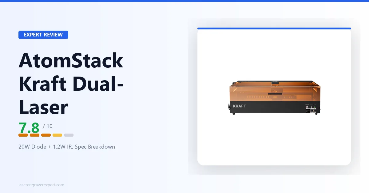 AtomStack Kraft Dual-Laser Review: An Enclosed 20W Diode + 1.2W IR Engraver