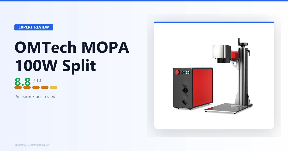 OMTech MOPA 100W Split Review 2026: Is ±0.1μm Accuracy Worth $6,099?