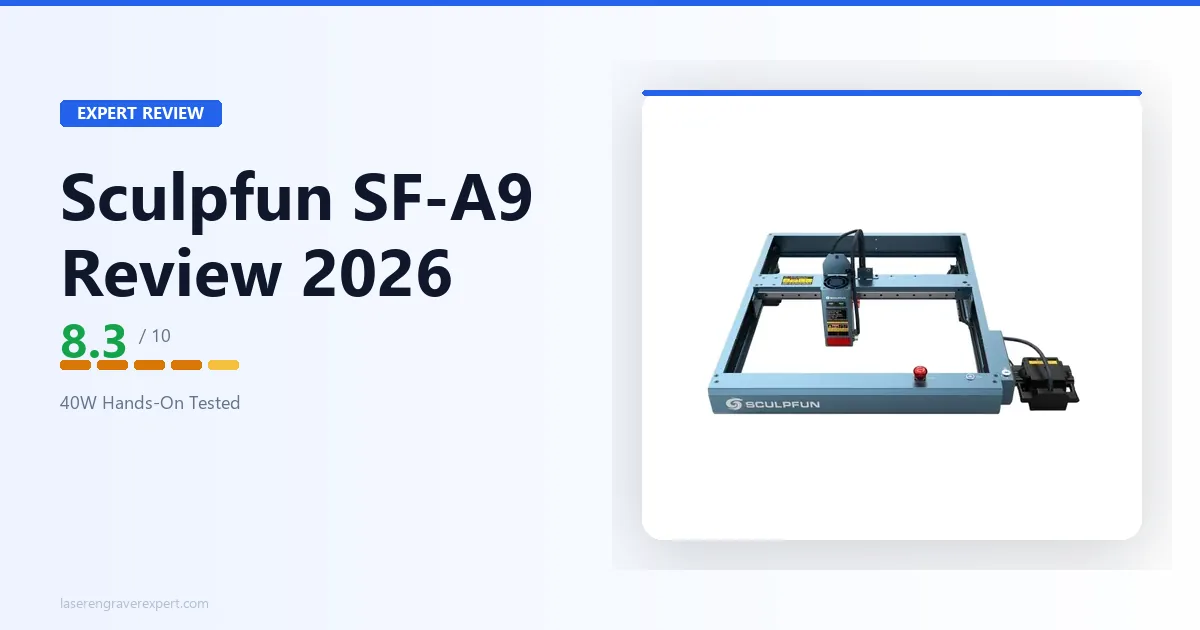 Sculpfun SF-A9 40W Review 2026: Full Hands-On Test